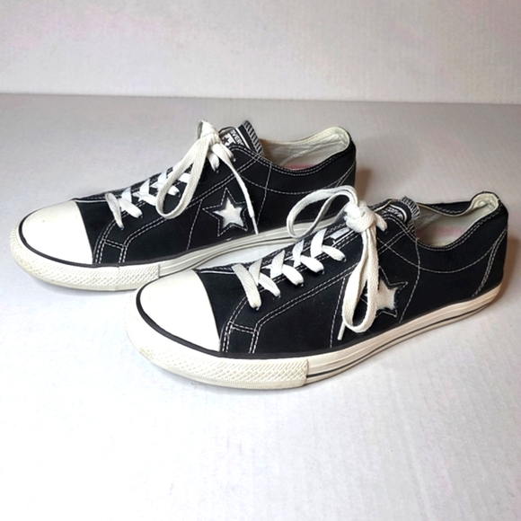 CONVERSE All Star Black and White Men's Canvas Sneakers - Picture 5 of 14